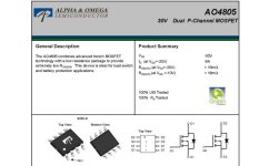 AO4805. 30V Dual P-Channel MOSFET. General Description.jpg