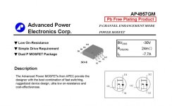 AP4957GM - P-CHANNEL ENHANCEMENT MODE POWER MOSFET - Advanced Power Electronics Corp..jpg